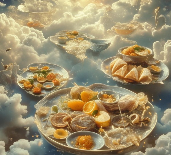天上的餐食，一种永恒的天人合一的想象